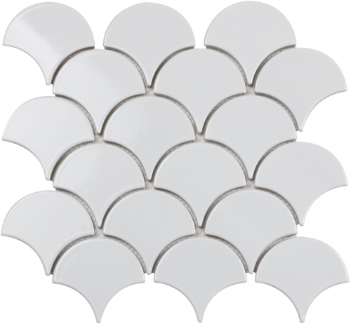 Мозаика Orro Mosaic White Scales 25.9x27.9