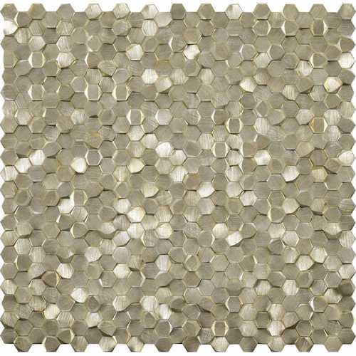 Мозаика L'Antic Colonial L244008731 Gravity Aluminium 3D Hexagon Gold 30.7x30.1x0.6
