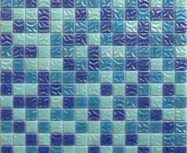 Мозаика NSmosaic MIX27 стекло синий (сетка) 23x23x4 327x327