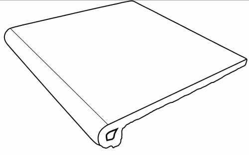 Gres de Aragon 970446 Ступень фронтальная Petra Beige Anti-Slip Round. 33x30