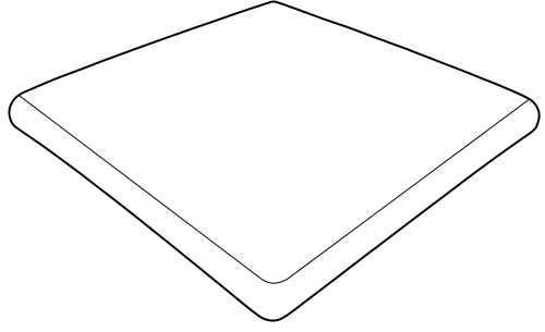 Gres de Aragon 906166 Ступень угловая Petra Beige Round. Anti-Slip Beige 33x33