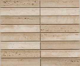 Мозаика Pixmosaic PIX343 Yellow Travertine, Concave матовая 30х151 305х318х12