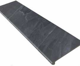 Gres de Aragon Ступень фронтальная Tibet Smooth Round. Antracita 33x120