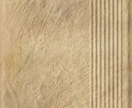 Ступень Paradyz Eremite Sand Stopnica Prosta Struktura Mat 30x60