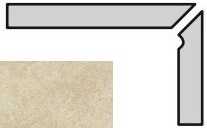 Interbau Плинтус ступени 112 Bambus Beige правый 36х8