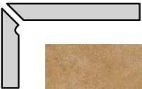 Interbau Плинтус ступени 113 Gold Braun левый 36х8