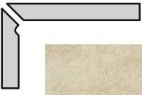 Interbau Плинтус ступени 112 Bambus Beige левый 36х8