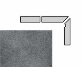 Interbau Плинтус ступени 058 Anthrazit правый 31x7.3