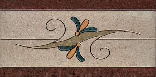 Бордюр Casalgrande Padana Fascia Floreale B Rosa Portogallo (Rosa Portogallo, Madras Pink) 15x30