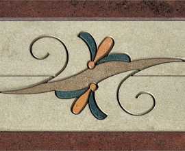 Бордюр Casalgrande Padana Fascia Floreale B Botticino (Botticino, Madras Pink) 15x30