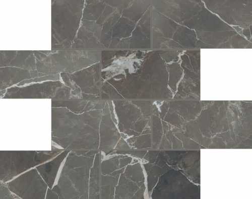 Декор Casa Dolce Casa 756817 Stones 2.0 Calacatta Black Smooth Muretto 6mm 7,5x15 30x30