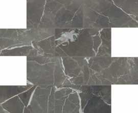 Декор Casa Dolce Casa 756817 Stones 2.0 Calacatta Black Glossy Muretto 6mm 7,5x15 30x30
