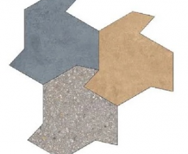 Декор Cerim 772836 Match Up Decoro Shapes Earl Grey-Cinnamon-Blueberry Comfort 48.28x49.99