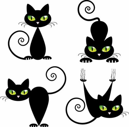 Артвалентто Декор Black cat 2 10х10