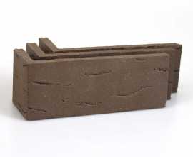 Клинкерная плитка Terramatic Koro Brown угловая 2201 (Y) 185x60x71x14
