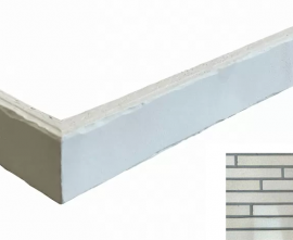 Клинкерная плитка Terramatic Forta White Riegel 3304 R (Y) угловая 400x40x14