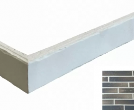 Клинкерная плитка Terramatic Forta Black Riegel 7304 R (Y) угловая 400x40x14