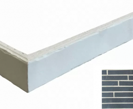 Клинкерная плитка Terramatic Forta Black Riegel 7303/2 R (Y) угловая 400x40x14