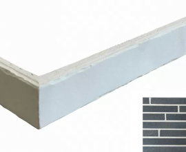 Клинкерная плитка Terramatic Forta Black Riegel 7303 R (Y) угловая 400x40x14