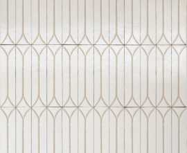 Керамогранит Marazzi Italy MPM5 Terramater Vaniglia Struttura 3D Losanga Lux 9.1x37.5