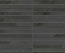 Мозаика Coliseumgres 610110001035 Ardesia Black Mosaico Strip 30x30
