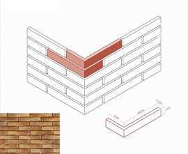 Искусственный камень White Hills 380-65 Остия брик Угол 12x26.5x4.9