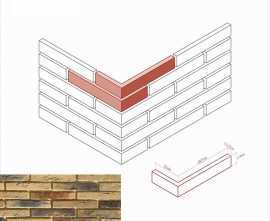 Искусственный камень White Hills 380-45 Остия брик угол 12x26.5x4.9