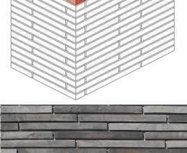 Искусственный камень White Hills 693-85 Реген брик Design угол 6,7-7,5 / 32,5-33,5 (7 / 33) x 4