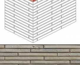 Искусственный камень White Hills 694-15 Реген брик Design угол 6,7-7,5 / 32,5-33,5 (7 / 33) x 4