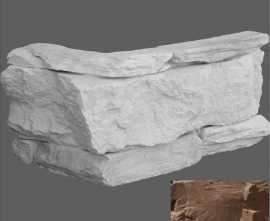 Искусственный камень Leonardo Stone Угловой элемент Венеция 510 10/33,5x19,5x2,3