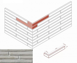 Искусственный камень White Hills 689-15 Дюрен Брик Design Угол 8,5/33x4x1,7-2