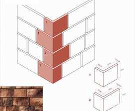 Искусственный камень White Hills 411-45 Шинон Угол 8.5х16x15 (9.5х18x15)