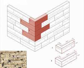 Искусственный камень White Hills 152-15 Уайт Клиффс Угол 10x28,5x10 (8,5x24x10)