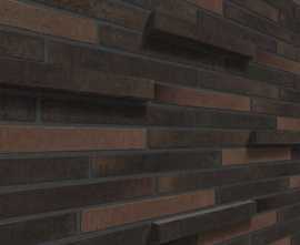 Искусственный камень Leonardo Stone Ригельный кирпич Сиэтл 3D Mix 1 36,5x5x3