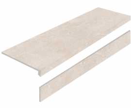 Staro Ступень L Limestone Crema AS с подступенником 32x120
