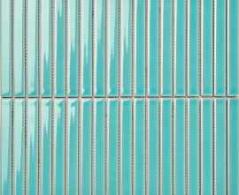 Мозаика Porcelain mosaic Y15FW30 Strip Небесный глянцевый 1.5х14.5 29.4х31.3