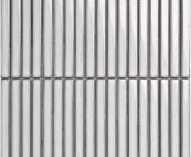 Мозаика Porcelain mosaic Y15FW10 Strip Светло-серый глянцевый 1.5х14.5 29.4х31.3