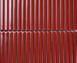 Мозаика Porcelain mosaic Y15FW36 Strip Красный матовый 1.5х14.5 29.4х31.3