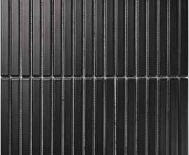 Мозаика Porcelain mosaic Y15F808 Strip Черный матовый 1.5х14.5 29.4х31.3