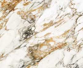 Delfone Hermes Golden Rimmed White Polished Спеченный камень 1200x2700x6